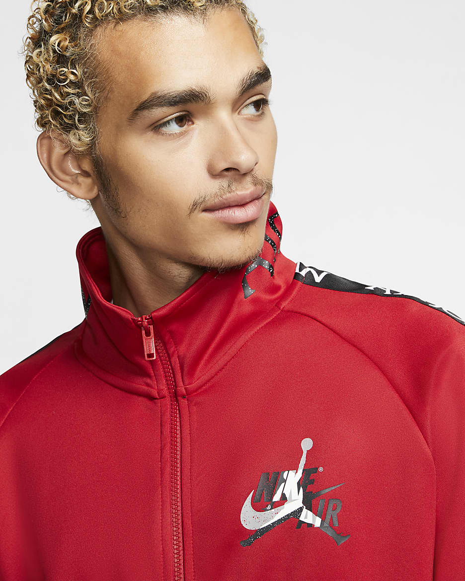 Red and white jordan jacket hotsell